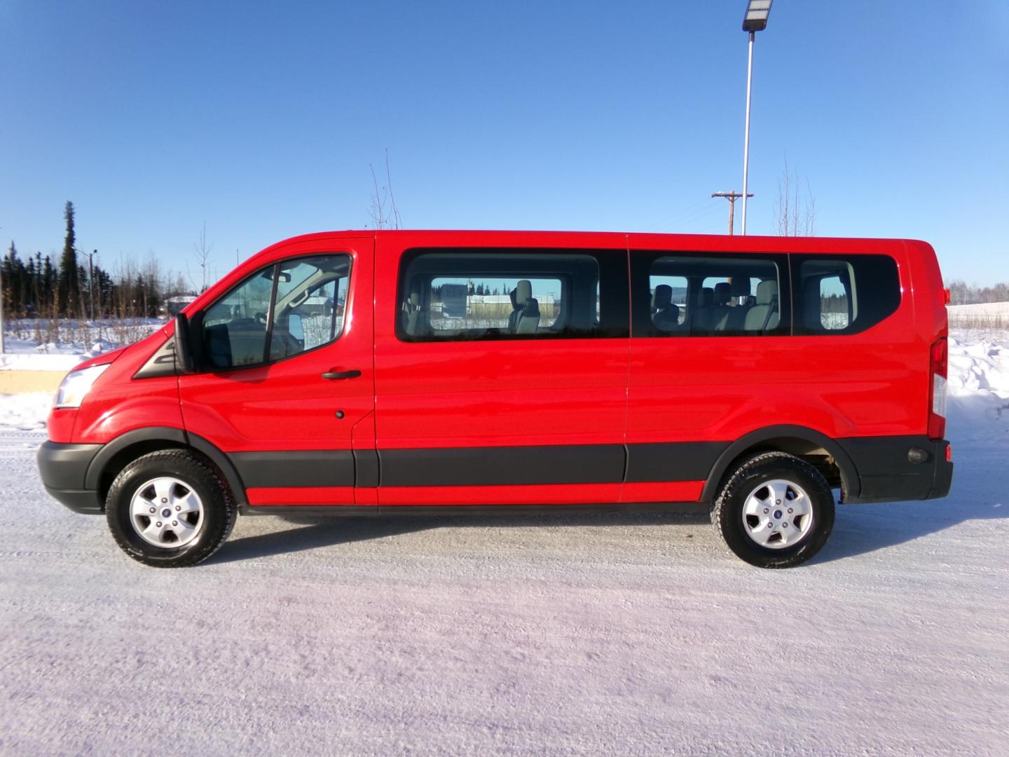 2018 Red Ford Transit 350 Wagon Low Roof XLT w/Sliding Pass. 148-in. WB (1FBZX2YG1JK) with an 3.5L V6 DOHC 24V engine, 6A transmission, located at 2630 Philips Field Rd., Fairbanks, AK, 99709, (907) 458-0593, 64.848068, -147.780609 - Photo#2